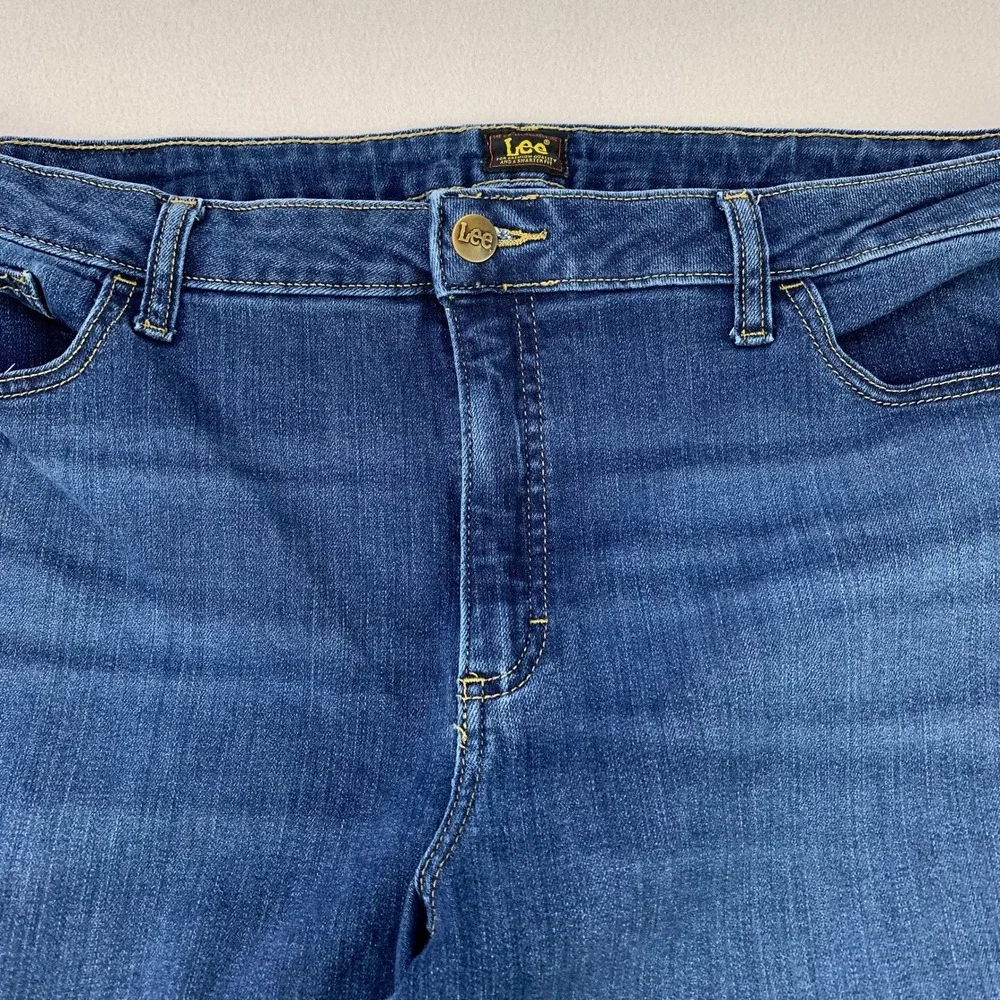 Lee Bootcut Jeans Women 20 Blue Denim Classic Mid Rise Stretch